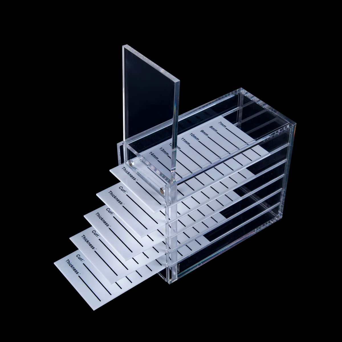 Olachikko Clear Acrylic Lash Organizer - 5-Layer Magnetic Storage Tray For Lash Extensions