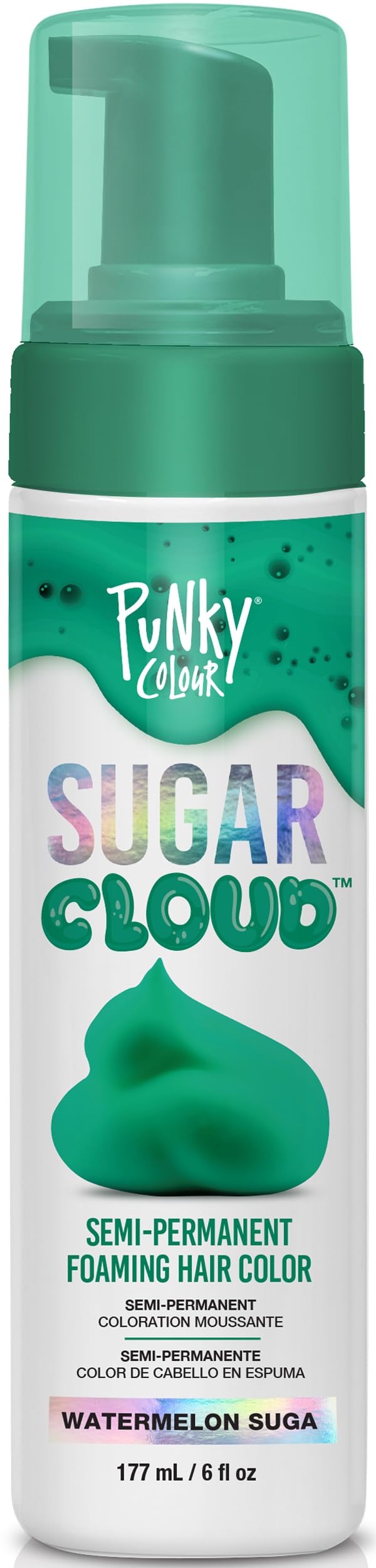 Punky Watermelon Suga Semi-Permanent Foam Hair Color, 6 Fl Oz - Vibrant, Easy Application Dye