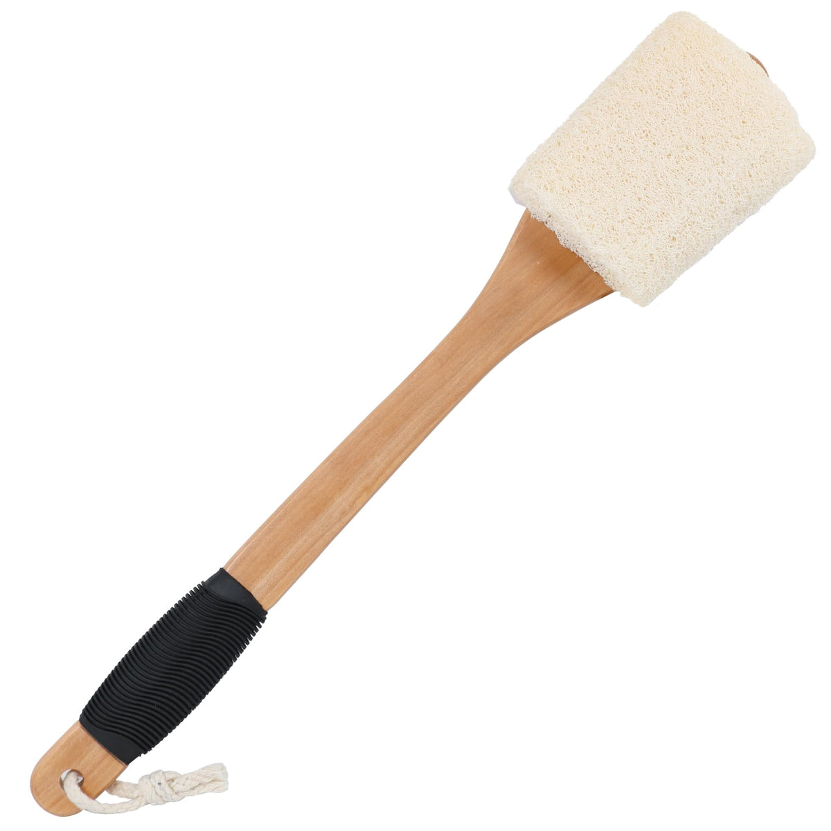 Owiizi Back Loofah Scrubber Brush, Long Handle Natural Luffa Exfoliating Bath Tool For Men & Women