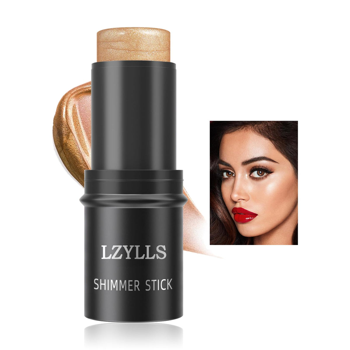 Lzylls Cream Blush Stick With Brush - Waterproof Multi Stick For Cheeks, Lips & Eyeshadow