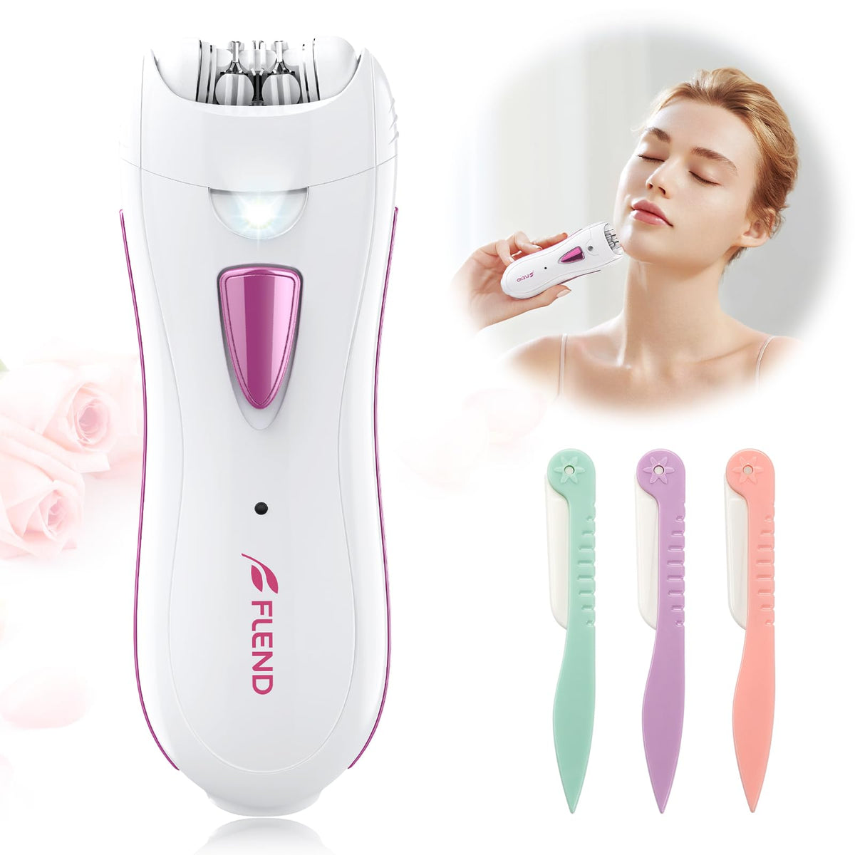 Bubbacare Smooth Glide Facial Epilator For Women - Hair Remover For Face, Bikini, Legs, Arms