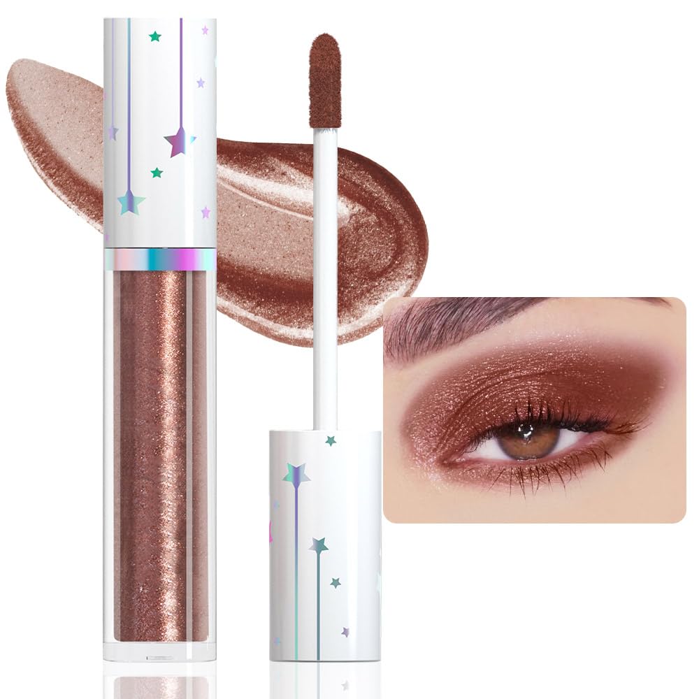 Evpct Metallic Brown Glitter Eyeshadow Stick - Waterproof, High Pigment, Long Lasting Makeup