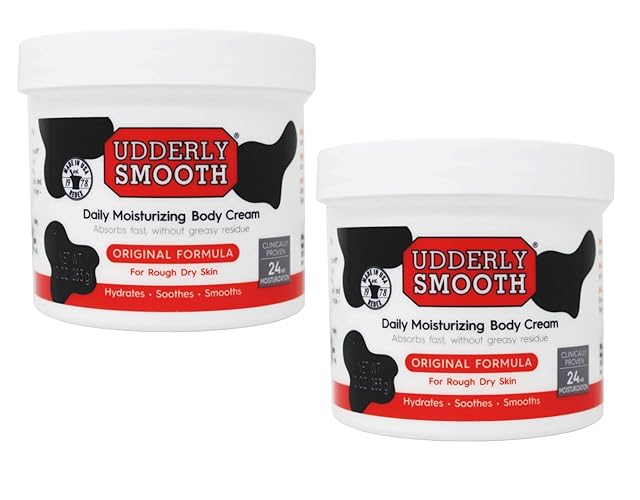 Udderly Smooth Body Cream Moisturizer - 10 Ounce (Pack Of 2) - Hydrating Skin Care