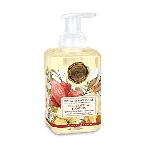 Michel Design Works Foaming Hand Soap, 17.8Oz, Fall Leaves & Flowers, Shea Butter & Aloe Vera