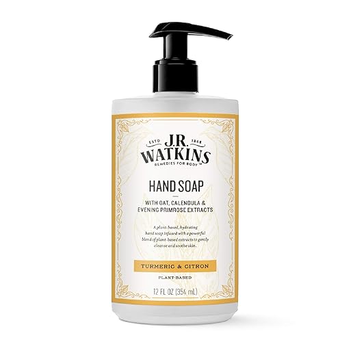 J.R. Watkins Moisturizing Gel Hand Soap With Turmeric & Citron, 12 Oz Pump, Plant-Based