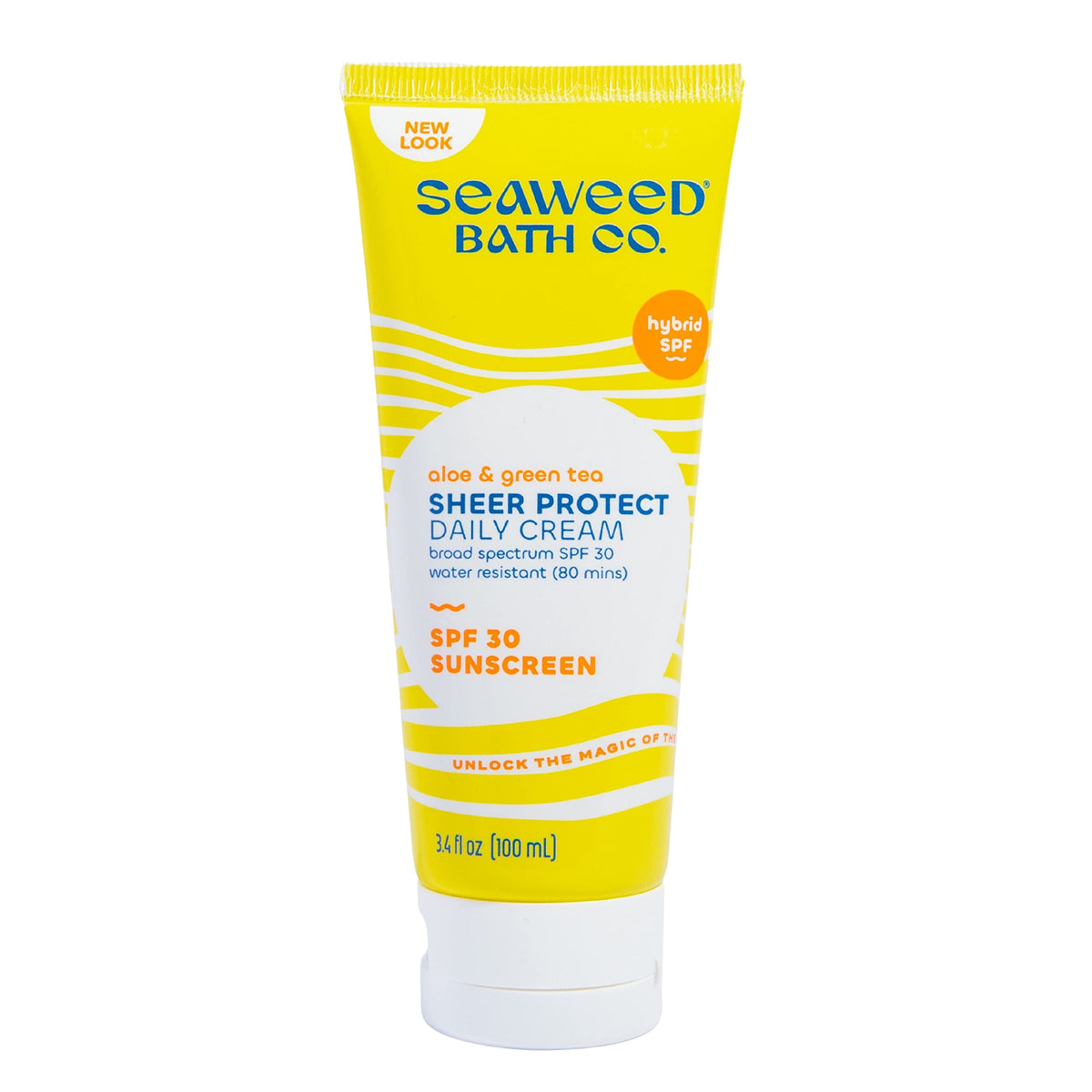 The Seaweed Bath Co. Spf 30 Sunscreen Cream With Aloe & Green Tea, 3.4 Oz, Broad Spectrum