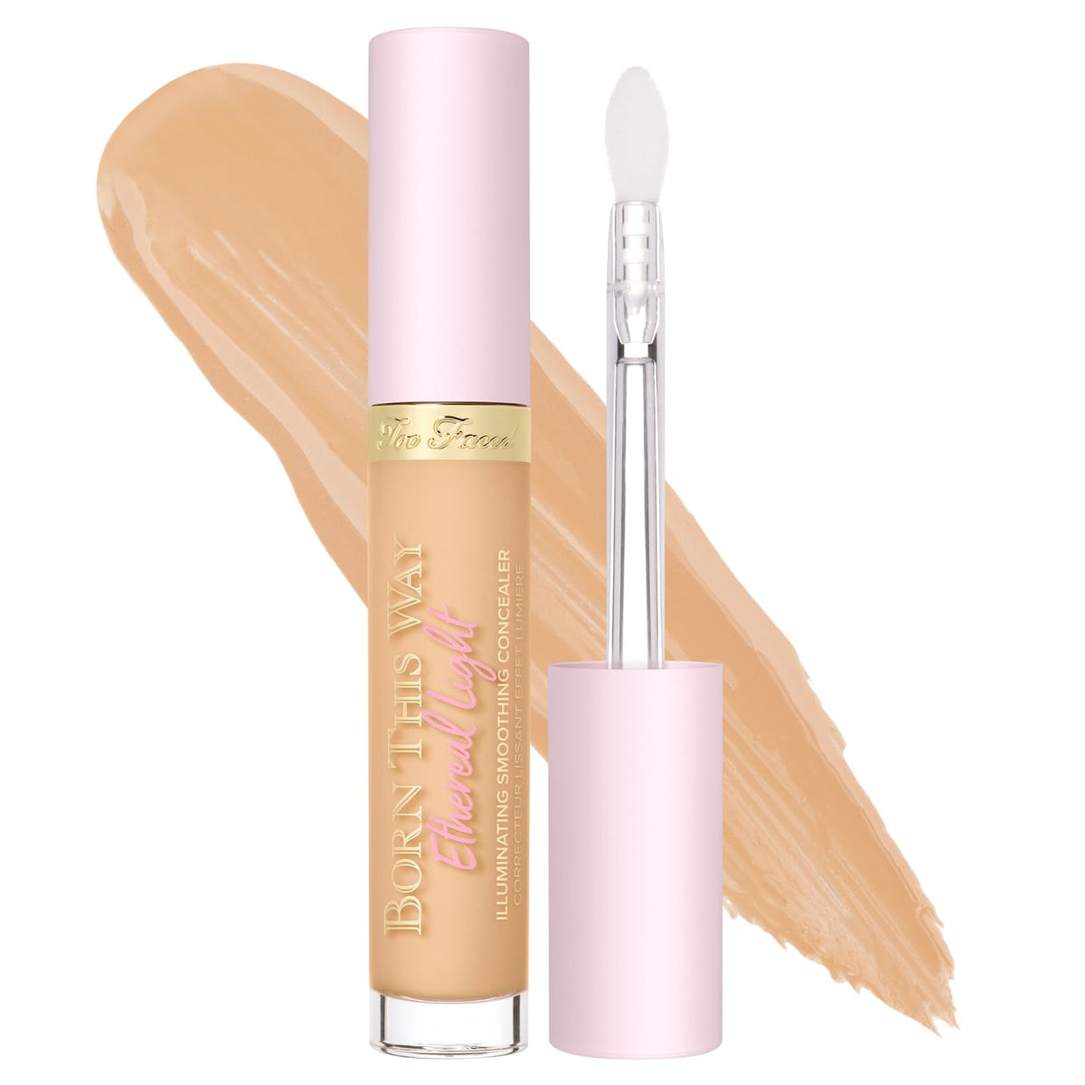 Too Faced Born This Way Concealer, Pecan - Waterproof, Hyaluronic Acid, 0.17 Fl Oz