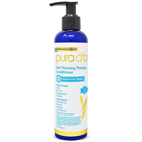 Pura D'Or Biotin Conditioner 8 Oz - Hair Thinning Therapy, Dht Blocker, Color Safe, Moisturizing