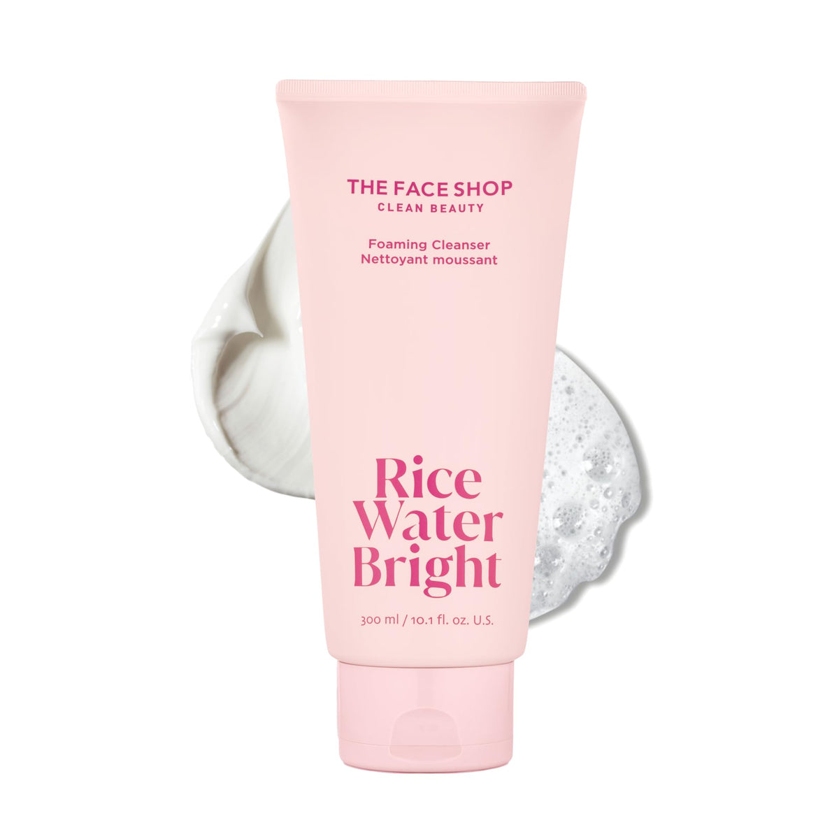 The Face Shop Rice Water Bright Foaming Cleanser, 300Ml - Vegan Hydrating Face Wash