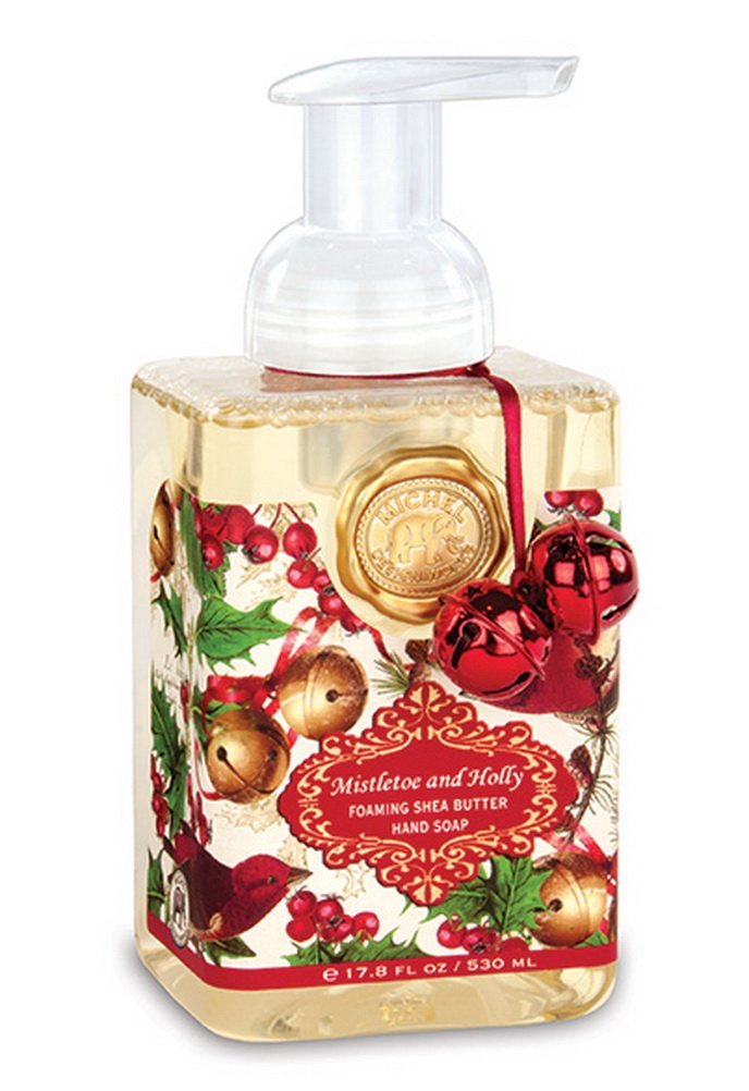 Mistletoe And Holly Foaming Hand Soap 17.8 Oz By Michel Design Works - Holiday Gift