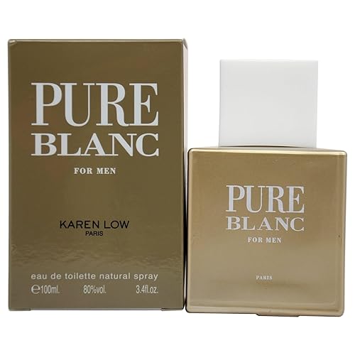 Karen Low Pure Blanc Eau De Toilette Spray for Men - 3.4 Fl Oz, Elegant Fragrance for Confident Masculinity