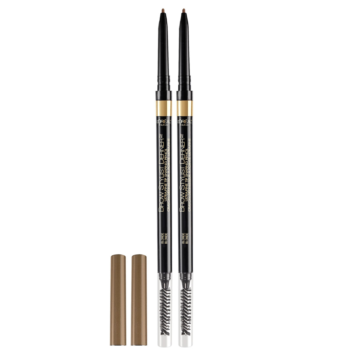 L'Oreal Paris Brow Stylist Definer Waterproof Eyebrow Pencil, Ultra-Fine, Blonde, 2 Count