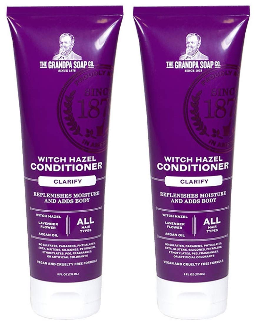 The Grandpa Soap Co. Witch Hazel Conditioner - Pack Of 2, 8 Oz Each, With Lavender & Argan Oil