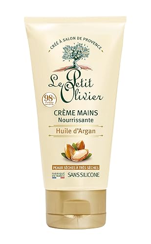 Le Petit Olivier Nourishing Hand Cream with Argan Oil - Silicone Free, 2.5 Oz