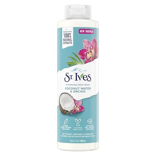 St. Ives Coconut Water & Orchid Hydrating Body Wash, 100% Natural, 22 Oz.