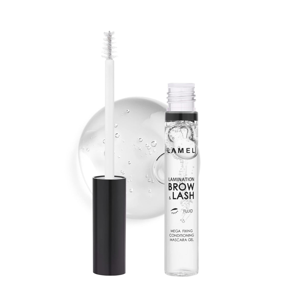 Lamel Megafixing Clear Brow And Lash Gel - Waterproof Eyebrow Glue & Mascara, 0.2 Fl Oz