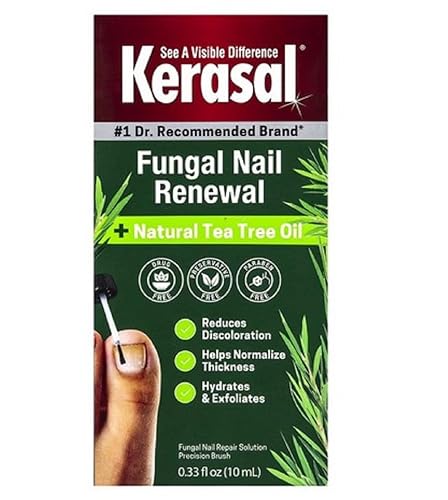 Kerasal Nail Repair Solution With Tea Tree Oil For Discolored & Damaged Nails, 0.33 Oz