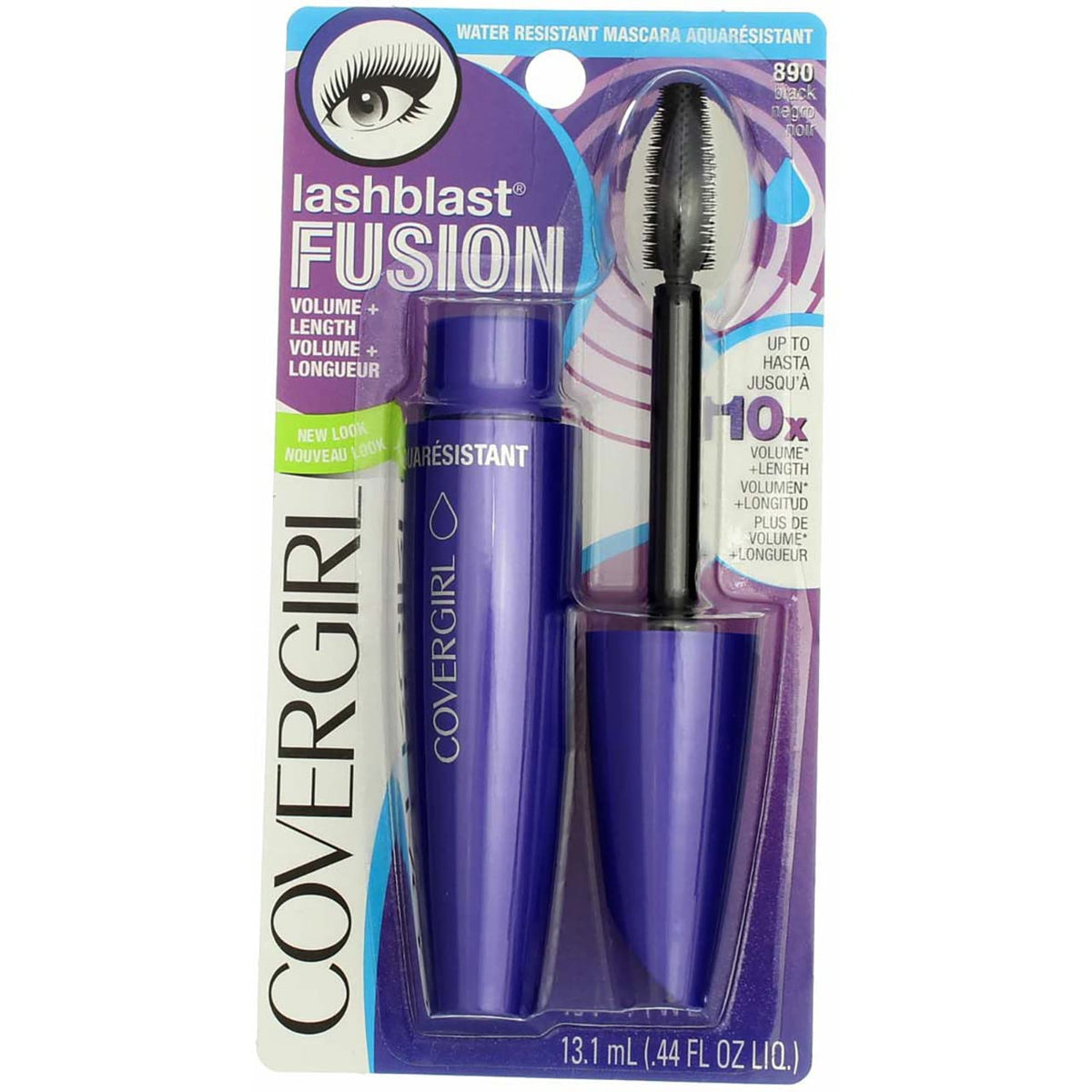 Covergirl Lashblast Waterproof Fusion Mascara, Black - 3 Pack, 0.44 Fl Oz Each