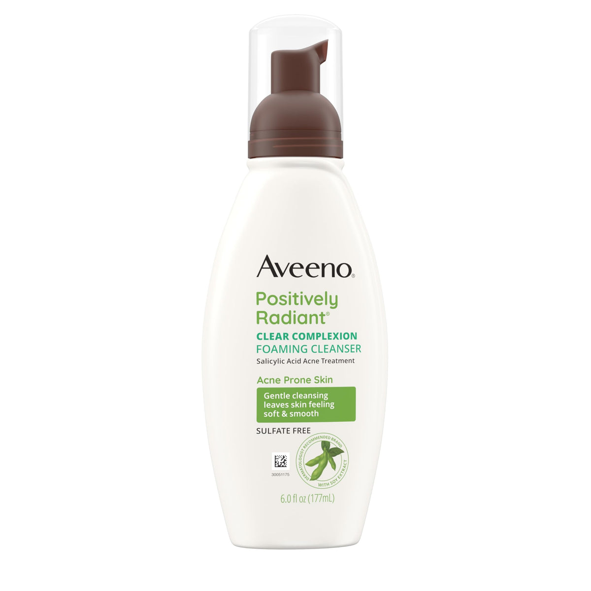 Aveeno Clear Complexion Foaming Cleanser With Salicylic Acid, Oil-Free, 6 Fl. Oz - Acne Treatment