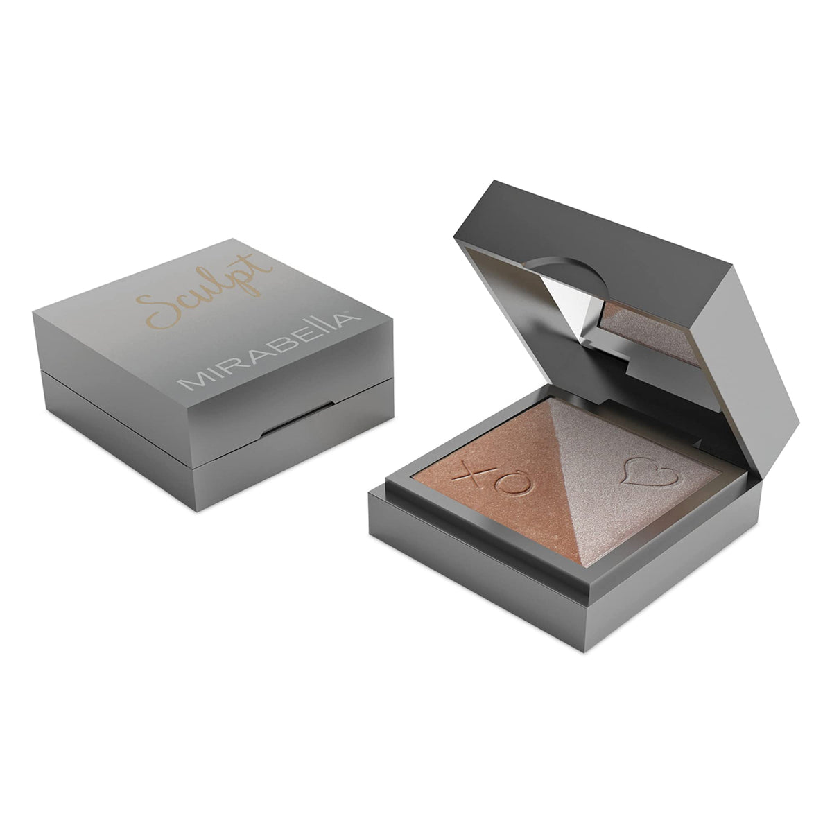 Mirabella Sculpt Duo Powder Bronzer & Contour Palette - Blendable Matte & Glowy Shades