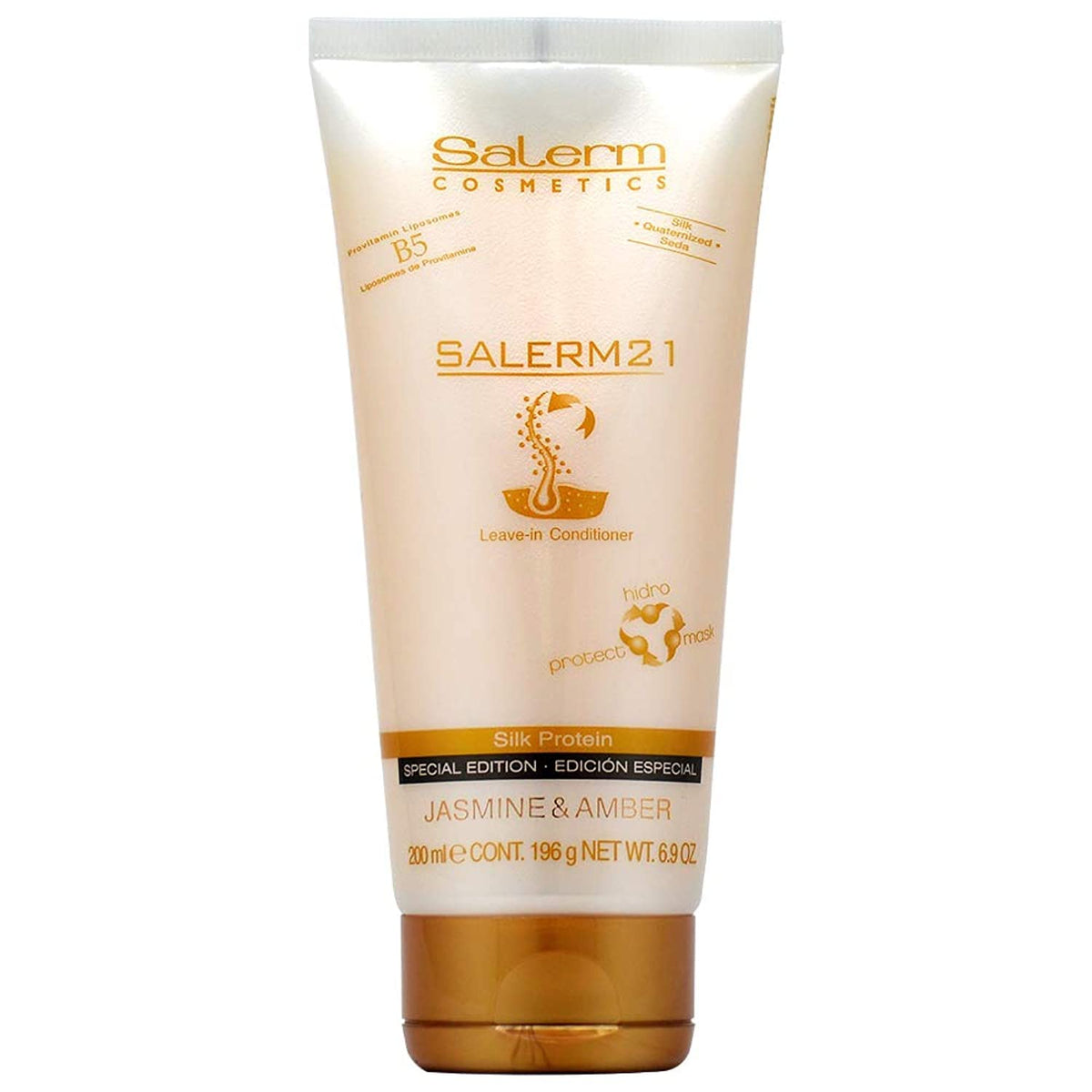 Salerm 21 Jasmine & Amber Leave-In Mask 200Ml - Anti-Frizz, Hydration, Split Ends Repair