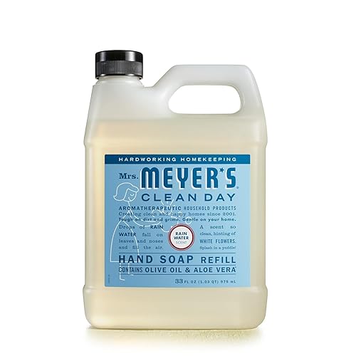 Mrs. Meyer'S Clean Day Liquid Hand Soap Refill, Rainwater, 33 Fl Oz - Gentle & Effective