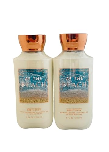 Bath & Body Works At The Beach Lotion Set, 8 Oz - 2 Pack Gift For Women, Moisturizing Skincare