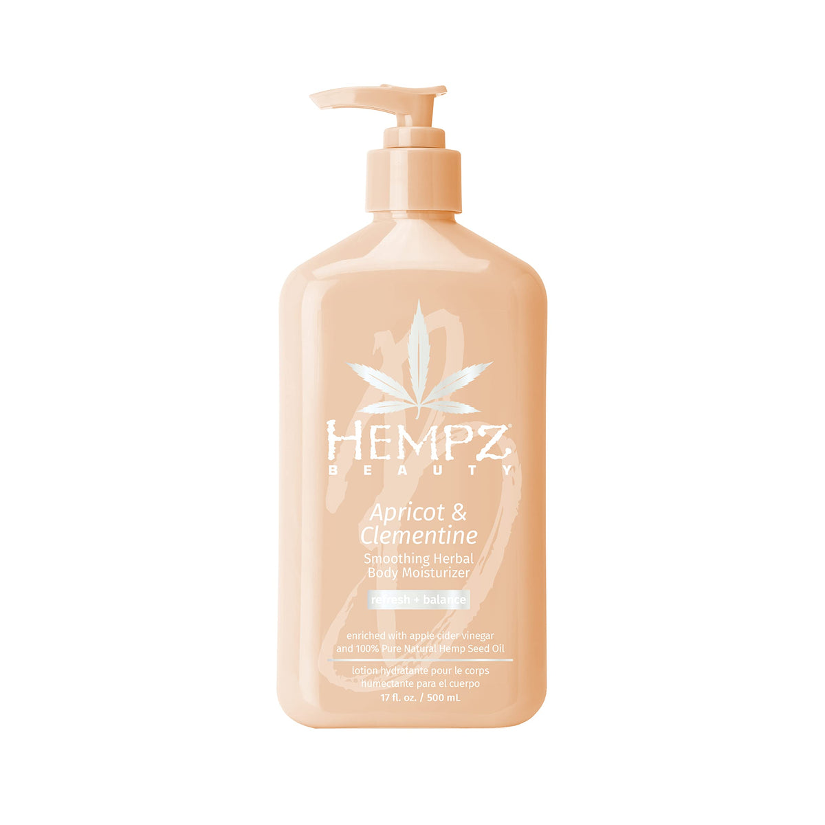 Hempz Apricot & Clementine Moisturizer, 17 Fl Oz - Hydrating Orange Lotion For Healthy Skin