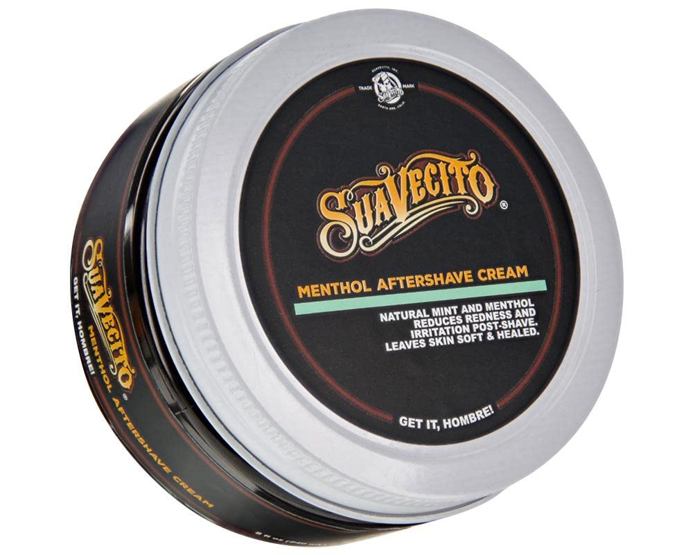 Suavecito Menthol Aftershave For Men, 8 Oz - Refreshing Face Grooming Solution