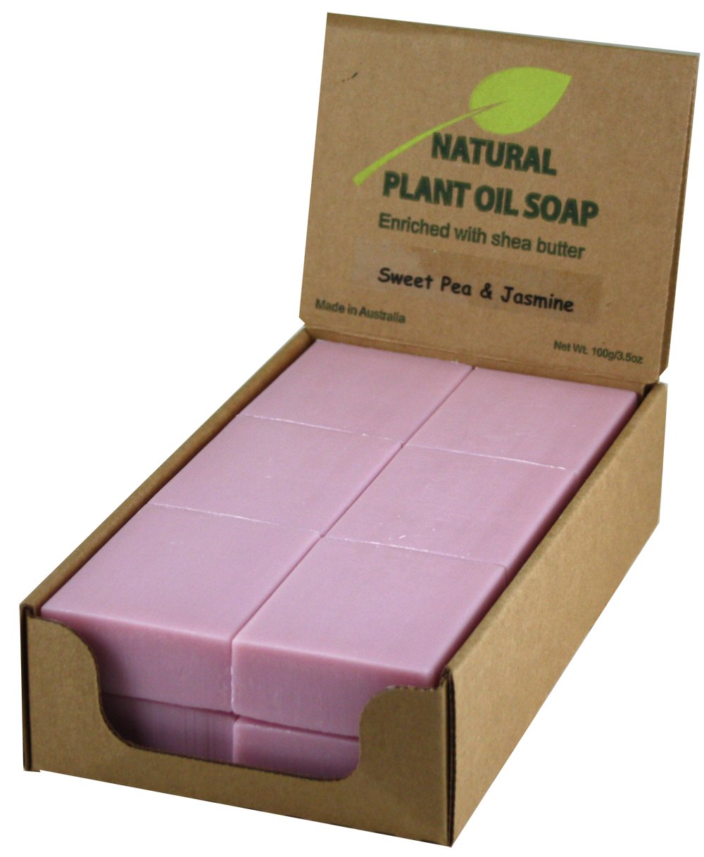 Simple Scents Australia Sweet Pea & Jasmine Natural Soap - 12 Bars, 3.5 Oz Each