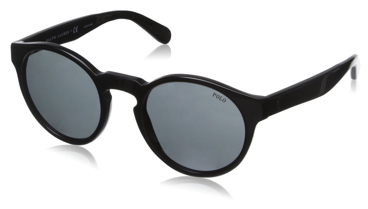 Polo Ralph Lauren Women'S Round Sunglasses, Black/Grey, 52Mm - Stylish Uv Protection