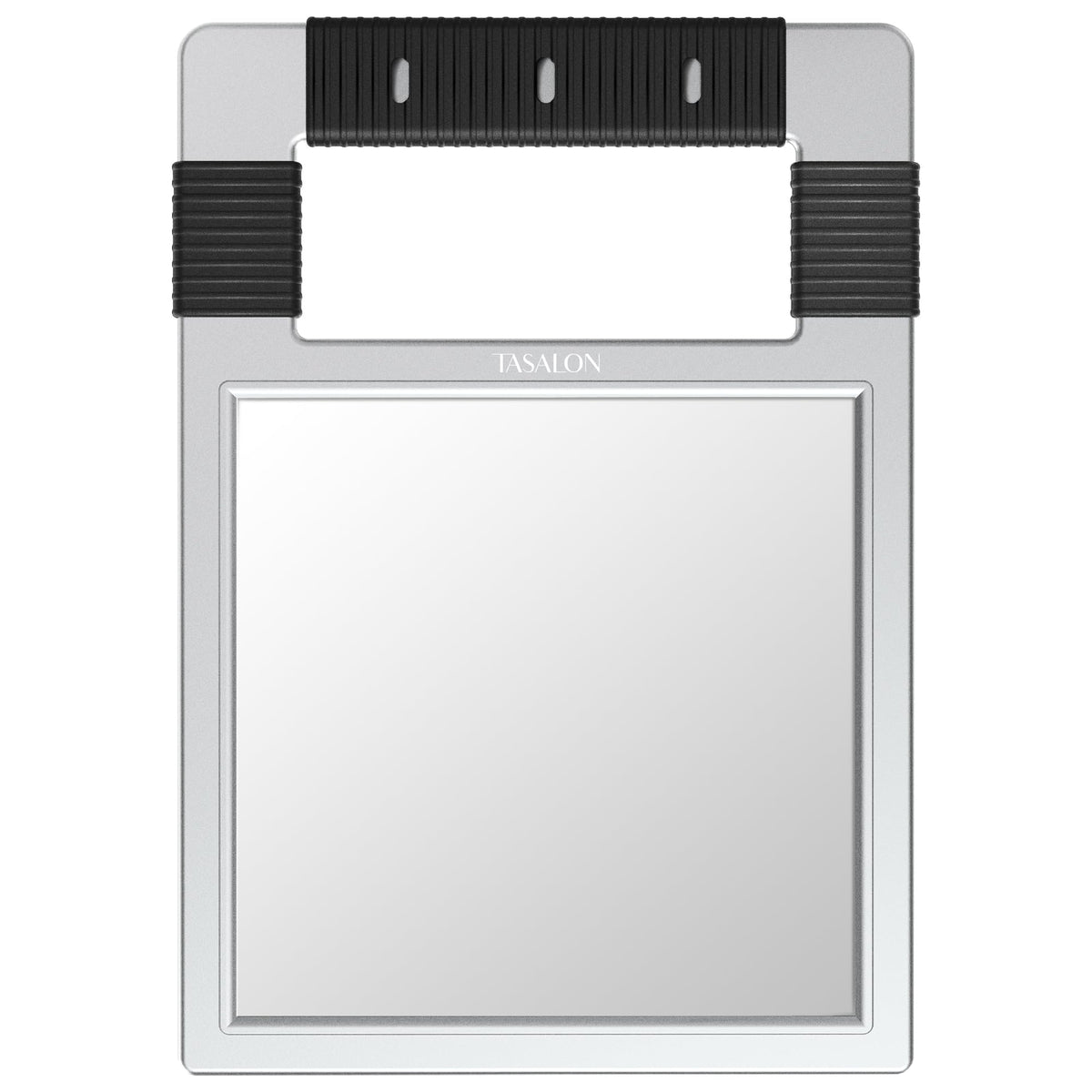 Tasalon Unbreakable Hand Mirror - Silver Rectangular Tabletop & Handheld For Salon & Makeup