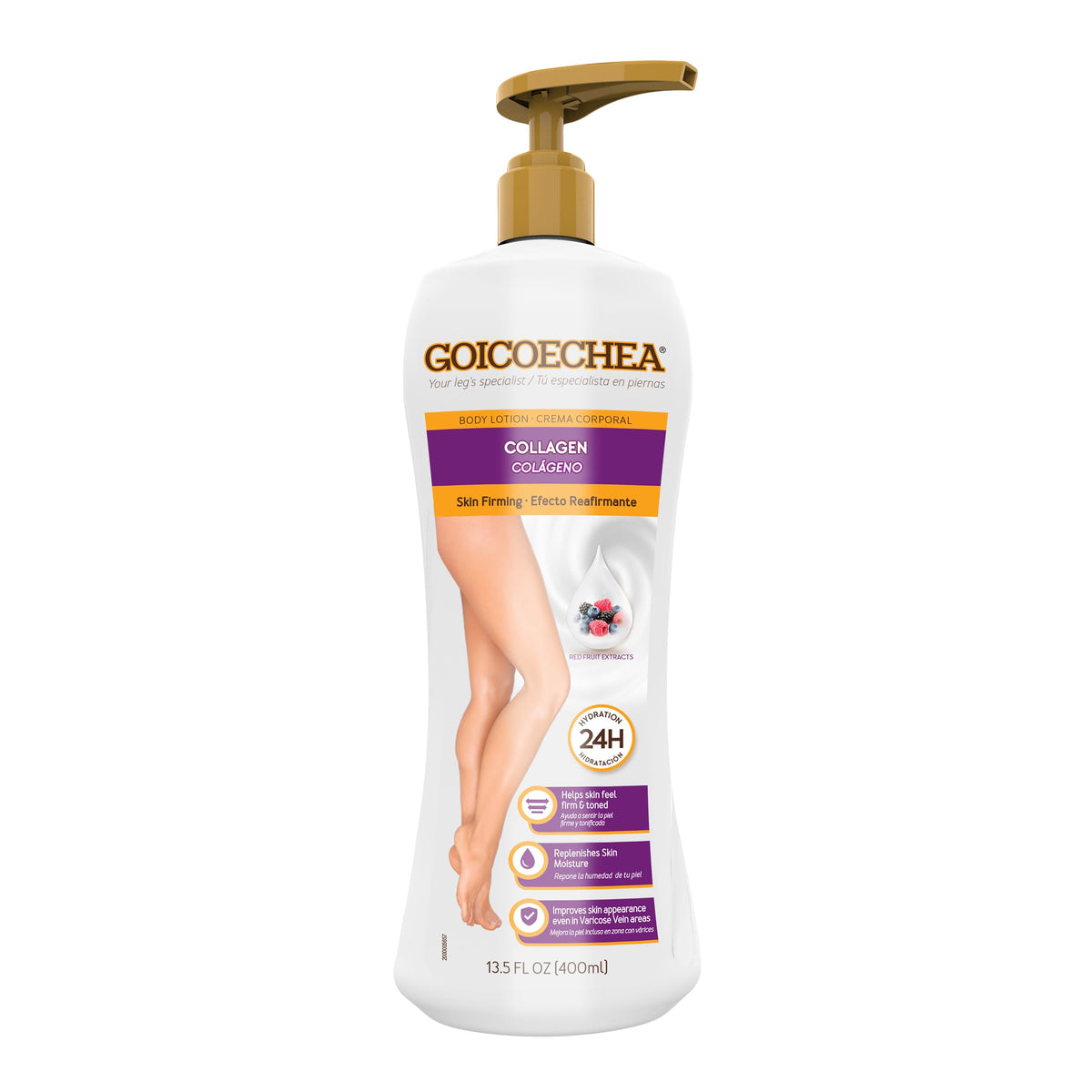 Goicoechea Skin Firming Body Lotion With Collagen & Red Fruit Extracts, 13.5 Fl Oz