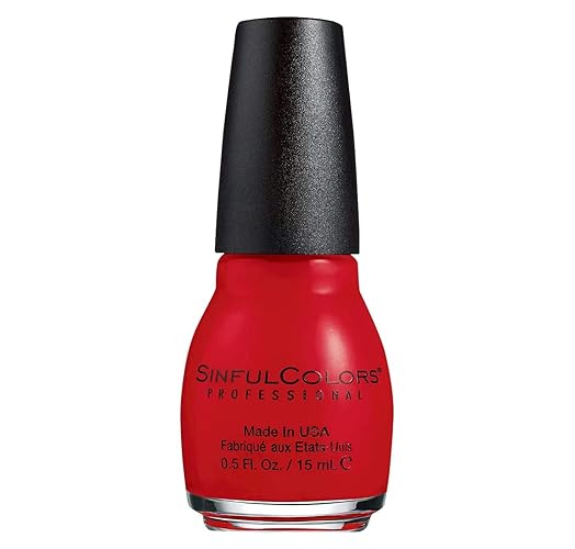 Sinfulcolors Red Nail Polish #2193 Bitten - 0.5 Fl Oz Professional Color Cream