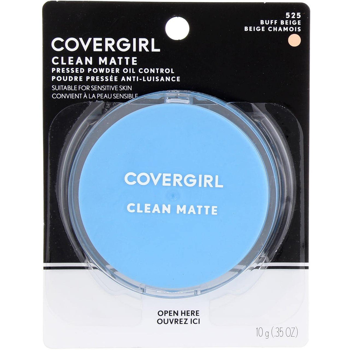 Covergirl Clean Oil Control Pressed Powder, Buff Beige - 0.35 Oz (Pack Of 2)