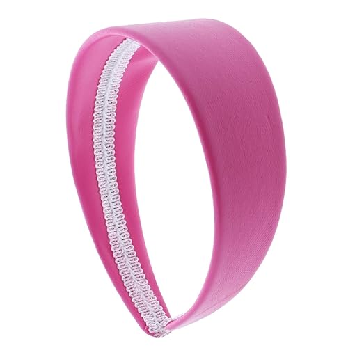 Motique Accessories Hot Pink 2 Inch Wide Leather-Like Headband for Women and Girls