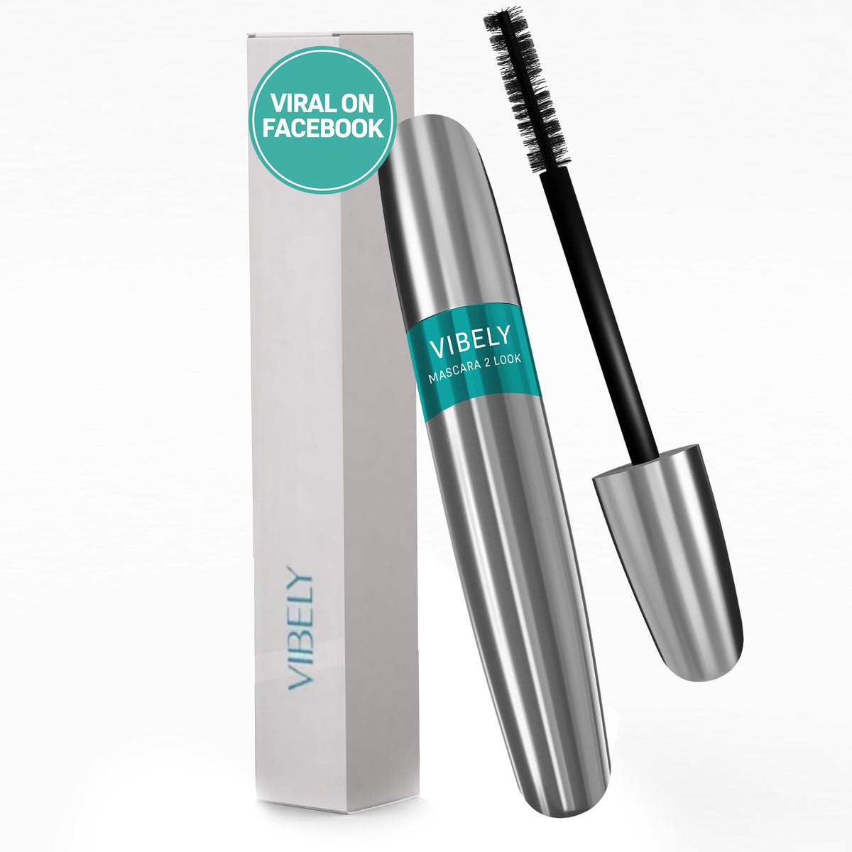 Invisilift Vibely Mascara - Waterproof, Long-Lasting, Dual Brushes For Thicker, Natural Lashes