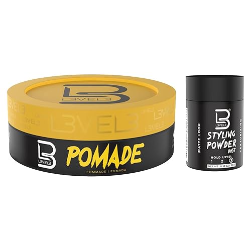 L3 Level 3 Pomade - Keratin Infused, Long-Lasting Hold, 0.18 Oz for Volume & Strength