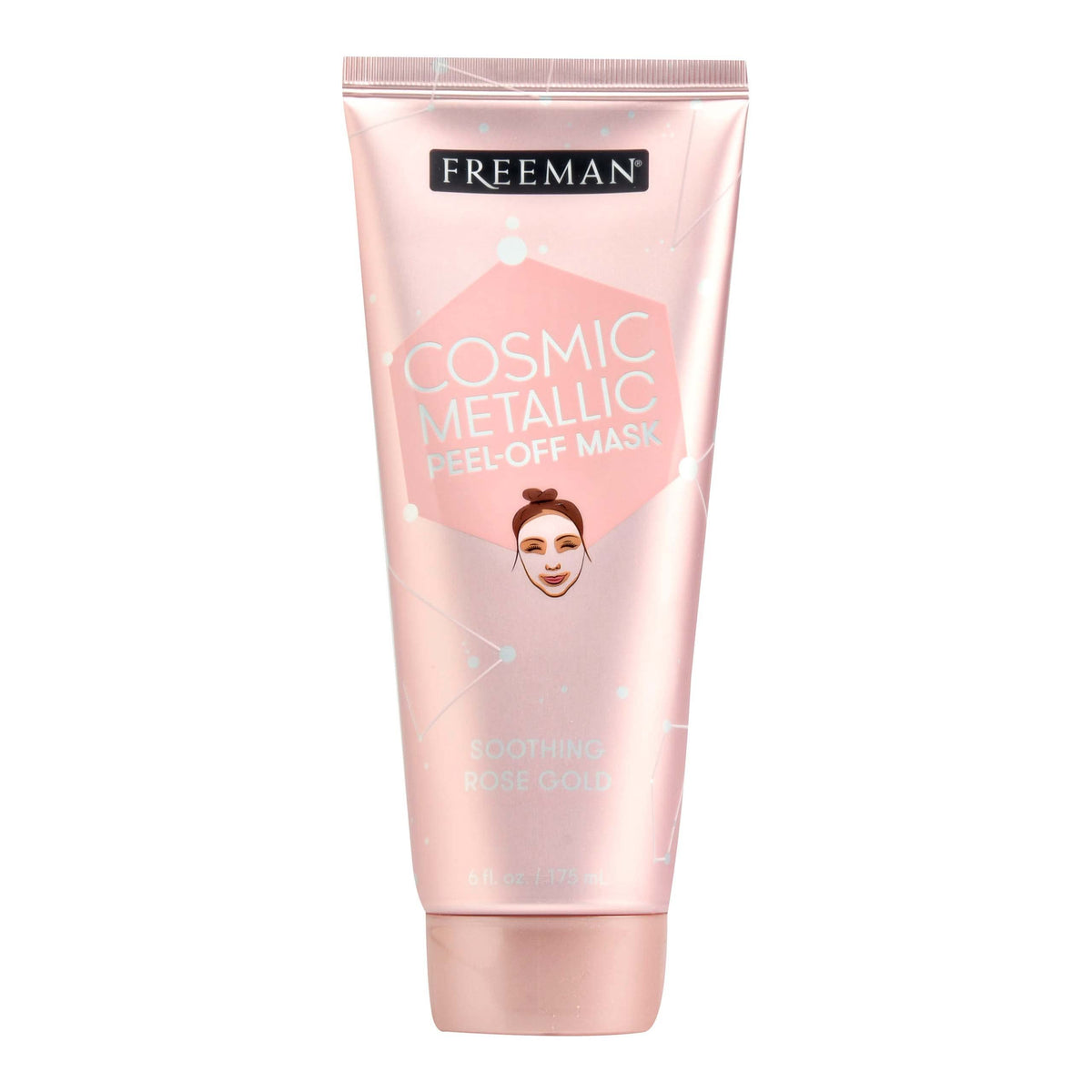 Freeman Cosmic Metallic Peel-Off Mask, Soothing Rose Gold, 6 Oz, Clear, For Women