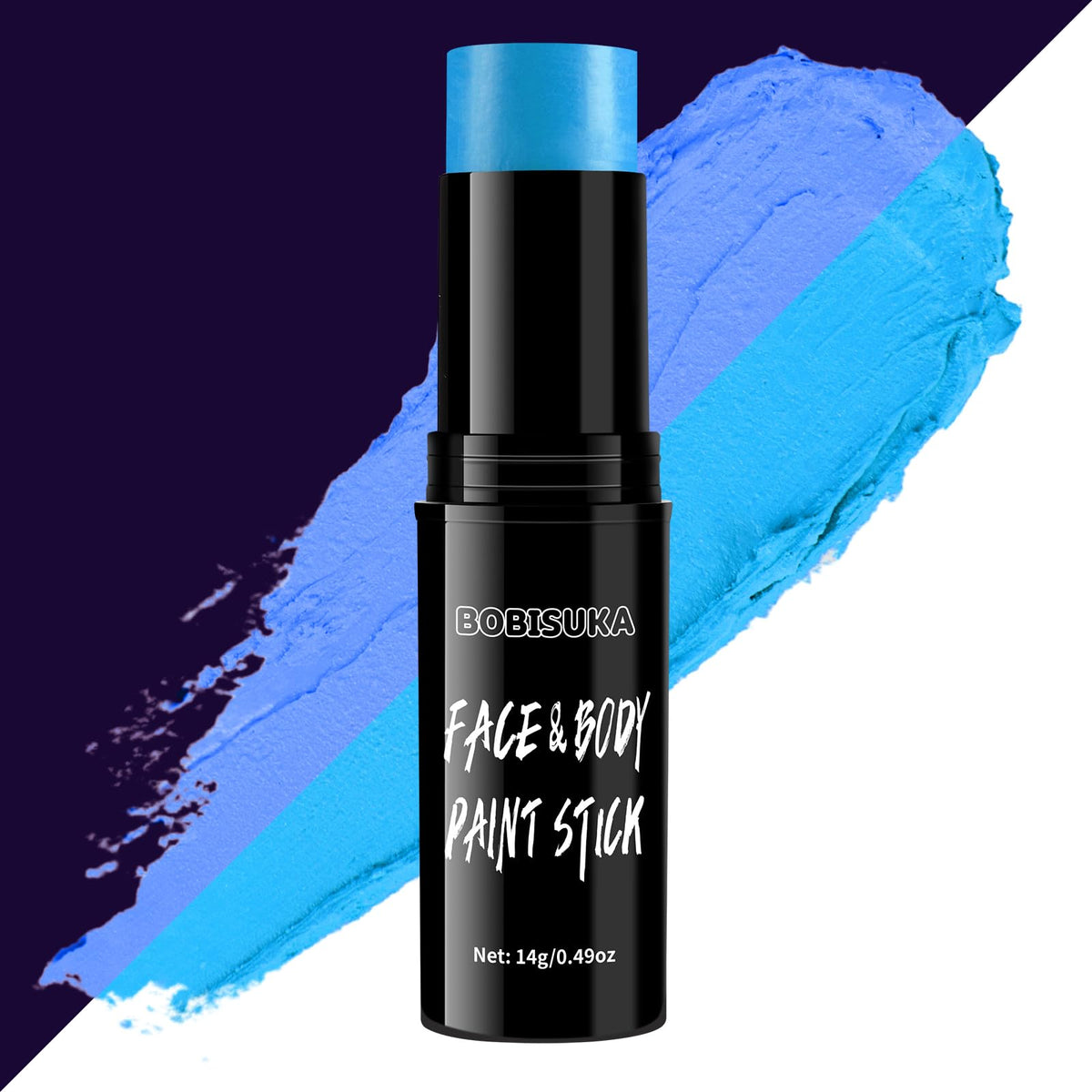 Bobisuka Neon Blue Uv Face & Body Paint Stick - Quick Drying Makeup For Halloween & Cosplay