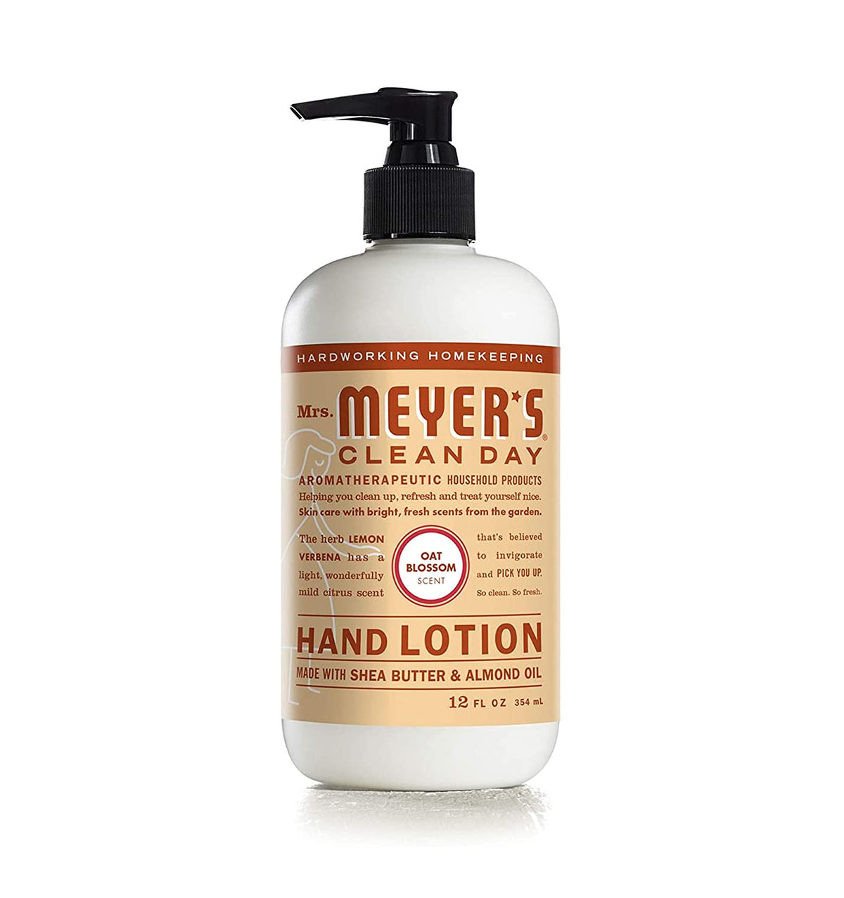 Mrs Meyer'S Oat Blossom Hand Lotion, 12 Fl Oz - Sc Johnson Moisturizing Lotion, Plastic Bottle