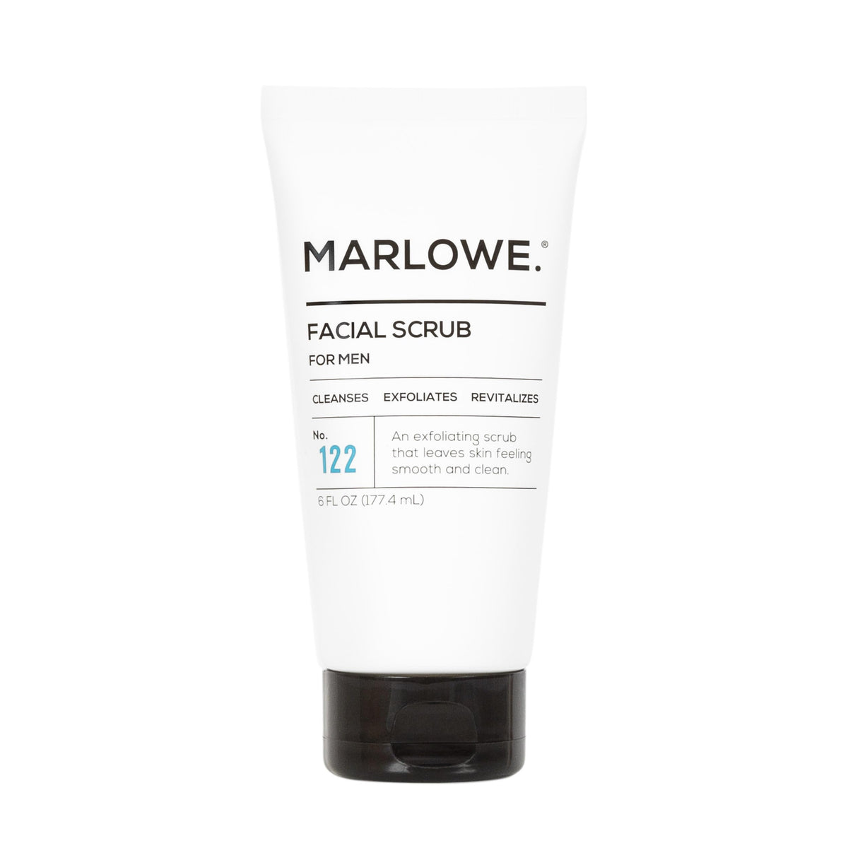 Marlowe. No. 122 Men'S Facial Scrub - 6 Oz Exfoliating Cleanser With Pine & Agarwood Scent