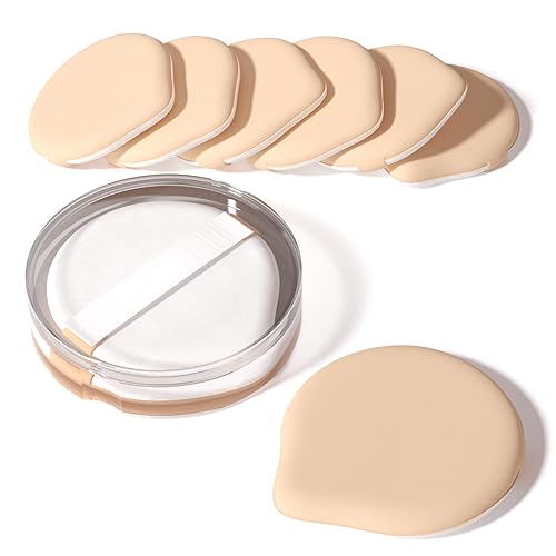 Mohope 8Pcs Honey Beige Air Cushion Makeup Puffs For Foundation - No Latex Blending Sponge