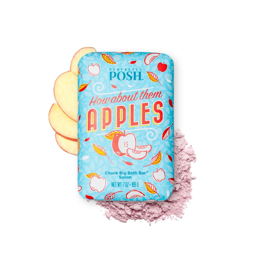 Perfectly Posh How About Them Apples Bath Bar - Nourishing Cinnamon & Apple Soap, 7Oz