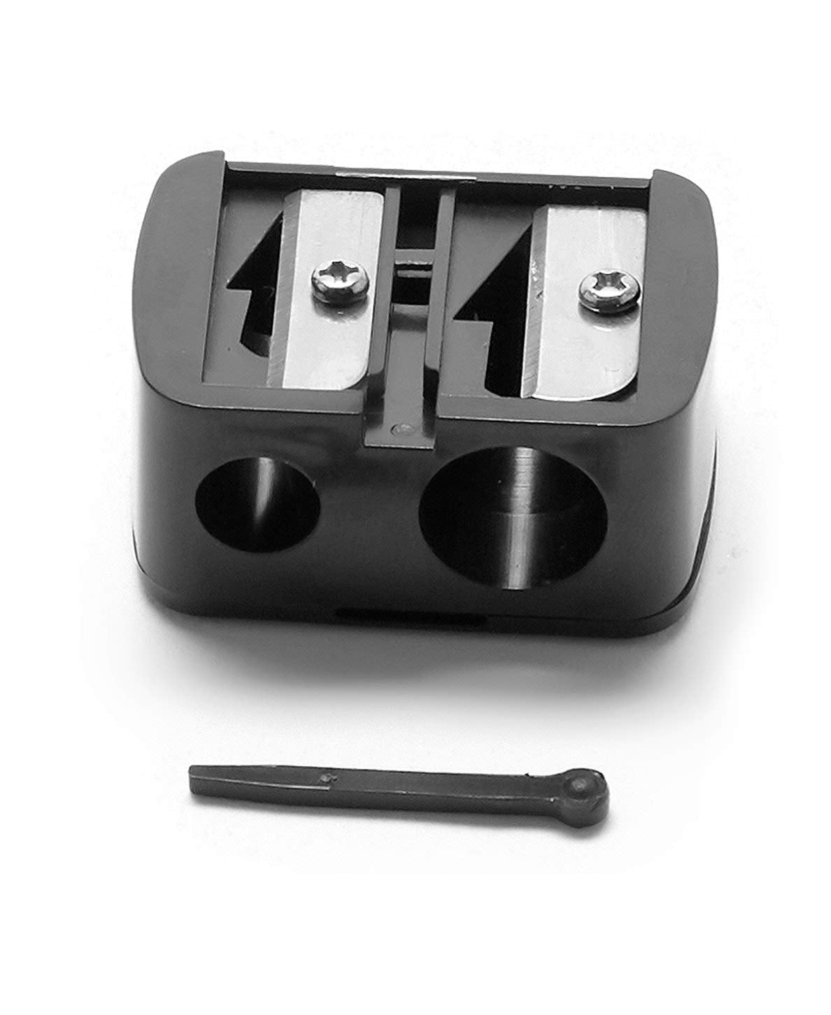 The Browgal Eye Pencil Sharpener - Dual Hole, Easy Clean, Travel-Friendly, Compact, Black