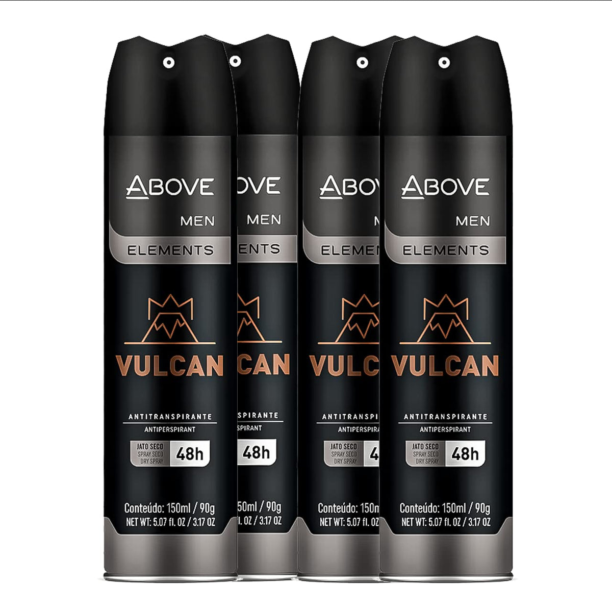 Above Vulcan 48H Antiperspirant Deodorant Dry Spray For Men - Sage, Pink Pepper, Basil - 4