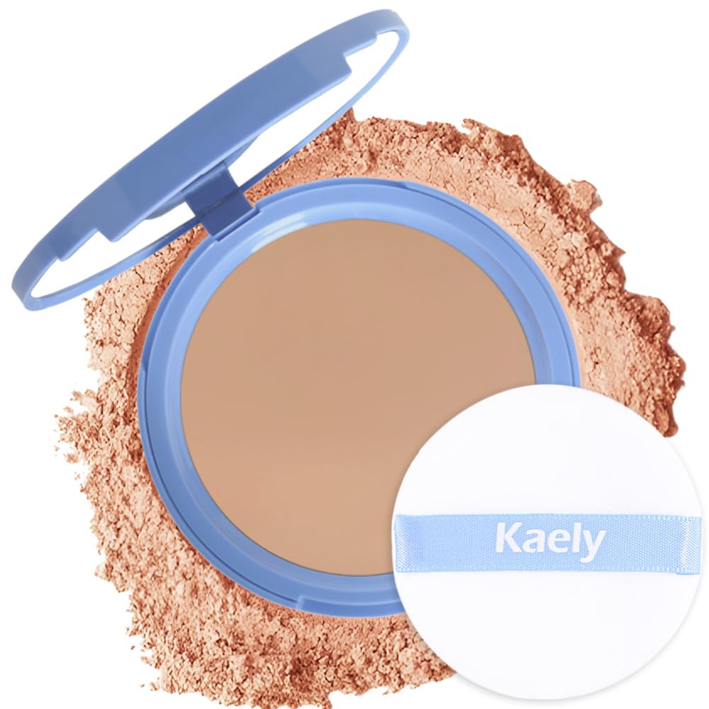 Kaely Oil Control Face Pressed Powder - Waterproof Matte Finish, 250 Radiant Sand, Vegan, 0.35 Oz