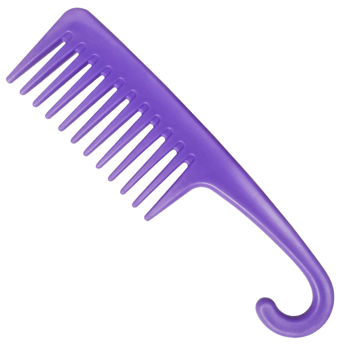 Wapodeai Wide Tooth Comb For Curly, Thick Hair - Detangling Brush, Purple, Premium Care