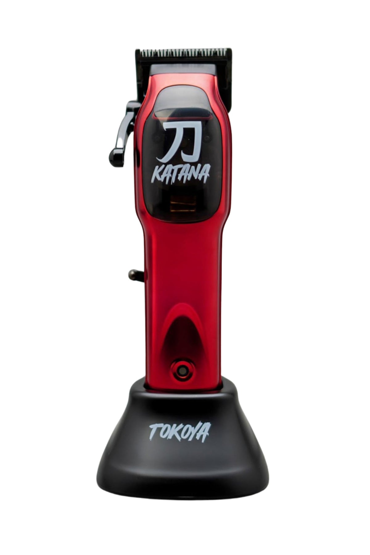 Tokoya Professional Cordless Hair Clipper - 10000 Rpm Motor, Dlc Fade Blade, Rechargeable, Red/Black