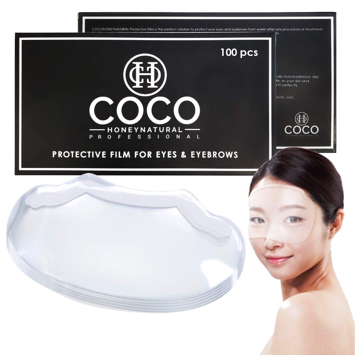 Coco-Honey Disposable Face Shields - 100 Pcs Visors For Salon, Microblading & Makeup